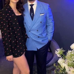 Double Breasted Italian Man Made from Albazar Milano